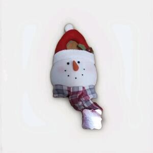 St. Nicholas Square Christmas Holiday Snowman Plush Door Hanger Jingle Bell NWT